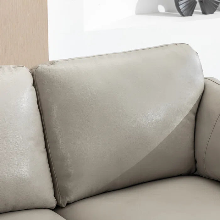Marinaho 2 - Piece Top Genuine Leather Cushion Back Living Room Luxury Sofa Set