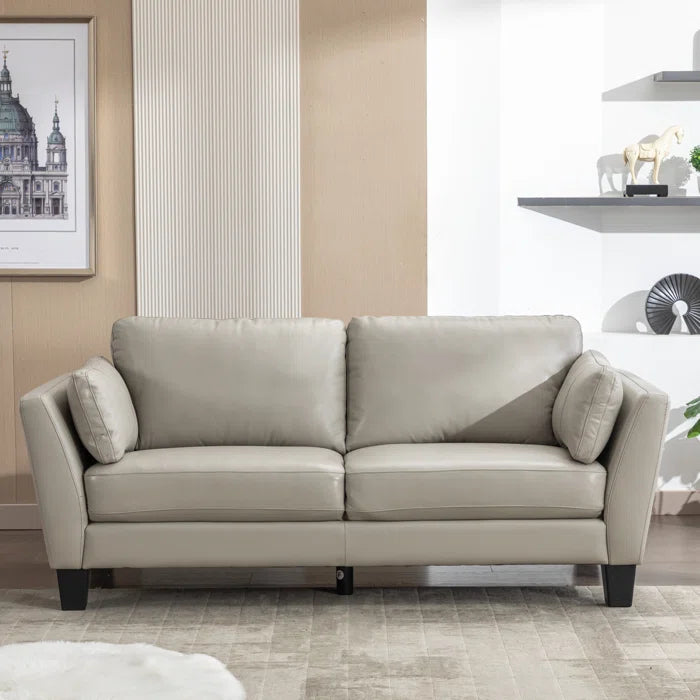 Marinaho 2 - Piece Top Genuine Leather Cushion Back Living Room Luxury Sofa Set