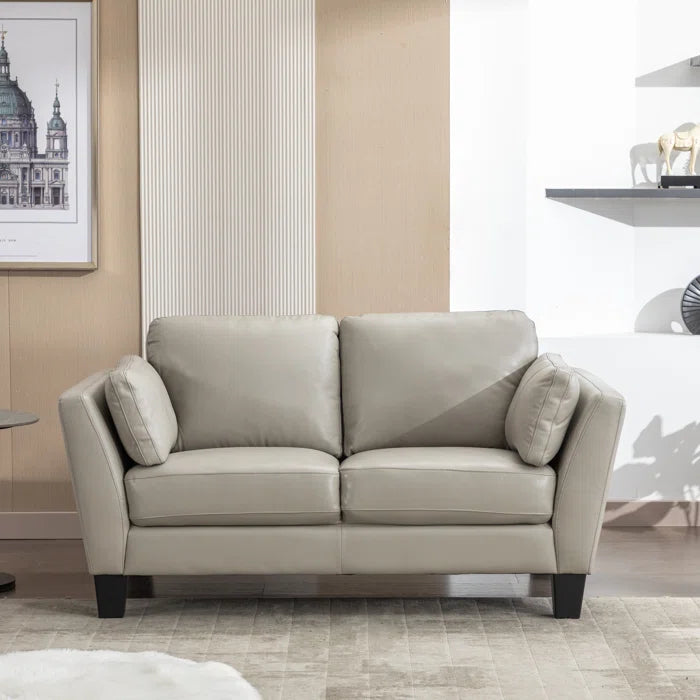 Marinaho 2 - Piece Top Genuine Leather Cushion Back Living Room Luxury Sofa Set