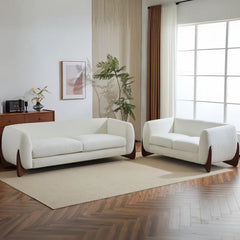 Mariyano Boucle Upholstered 3-seater Sofa and Loveseat Luxury Sofa Set