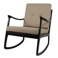 Laazycope Modern Rocking Chair in wood frame With Cusion - Wooden Bazar