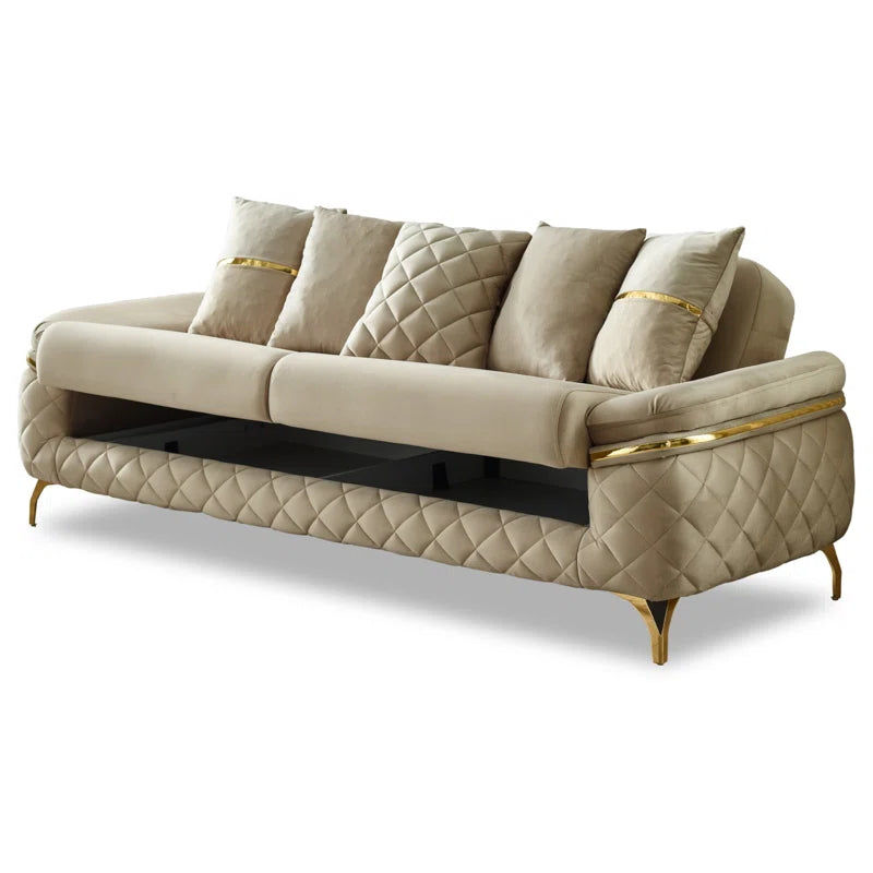 Martaveousz 2 - Piece Velvet Living Room Set Luxury Sofa Set