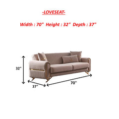 Martavion 4 - Piece Velvet Living Room Luxury Sofa  Set