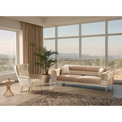 Martekaz 3 - Piece Velvet Living Room Set Luxury Sofa Set