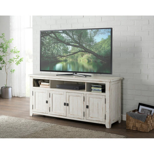 Kebby Solid Wood TV Stand with Storage - Wooden Bazar