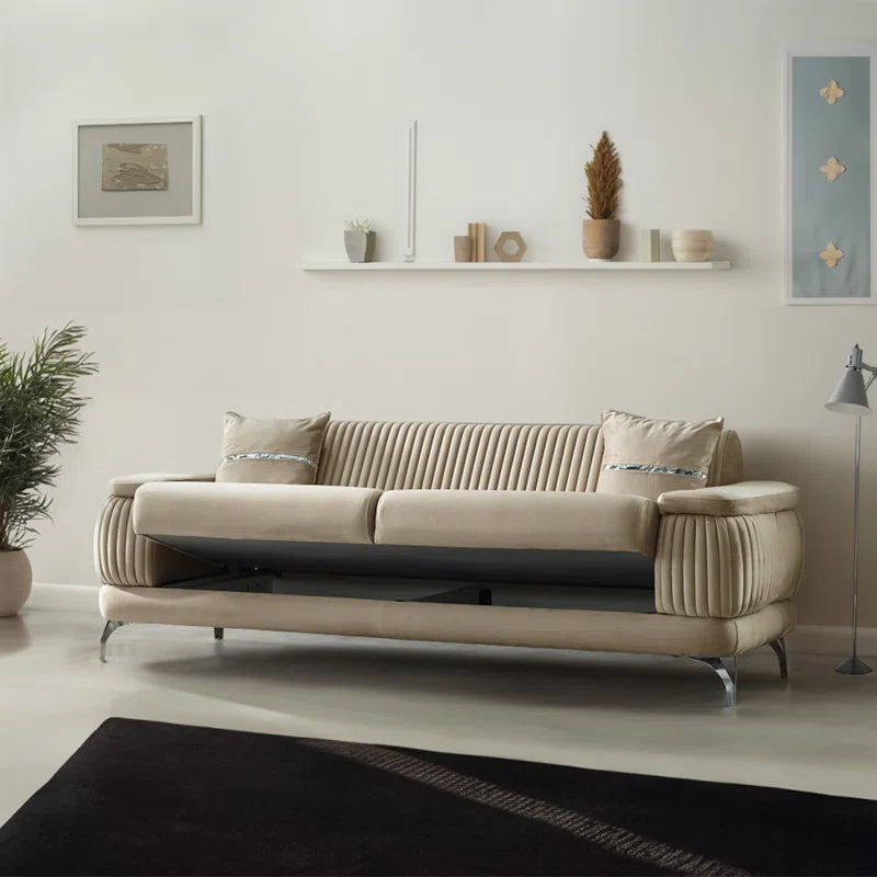 Marvelaz 4 - Piece Velvet Living Room Set Luxury Sofa Set