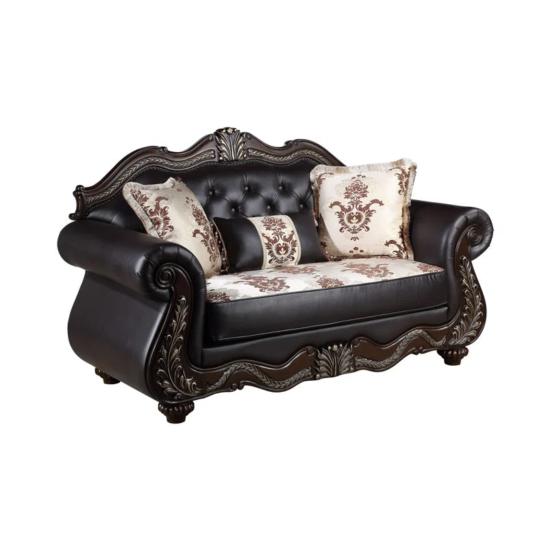 Maximusz 3-Piece Living Room Set with Sofa, Loveseat and Chair Luxury Sofa Set