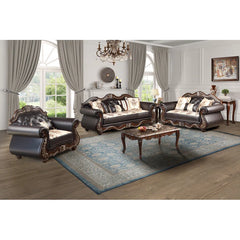 Maximusz 3-Piece Living Room Set with Sofa, Loveseat and Chair Luxury Sofa Set