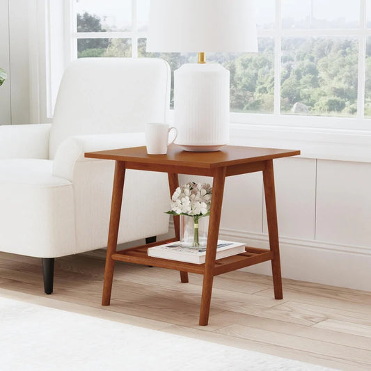 Dicent Mid-Century Modern Side End Table - Wooden bazar