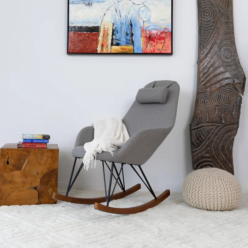 Zyleex Stylish Rocking Chair For Modernite living - Wooden Bazar