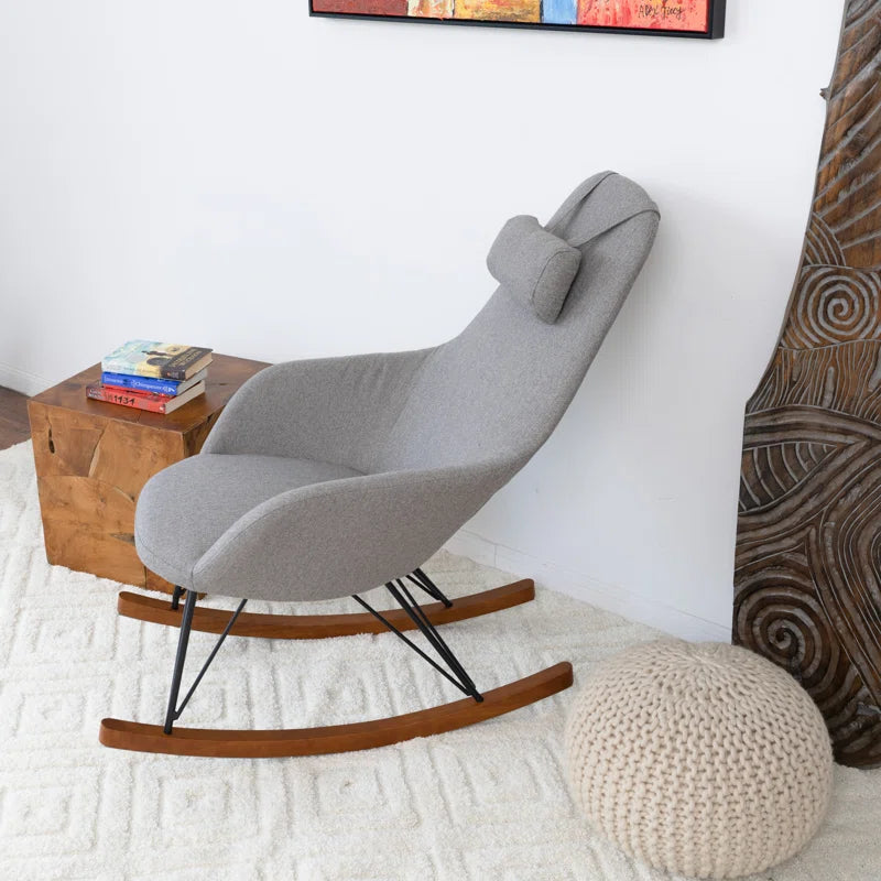 Zyleex Stylish Rocking Chair For Modernite living - Wooden Bazar