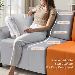 Erack 3-Seater Modular Sofa Couch with Velvet Finish