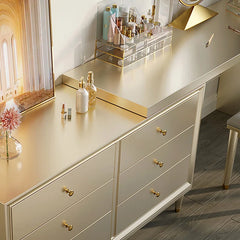 Externite Gold Vanity Dressing Table - Wooden Bazar