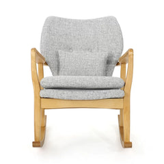 Alloper Wooden Rocking Chair in Cusion Seat - Wooden Bazar
