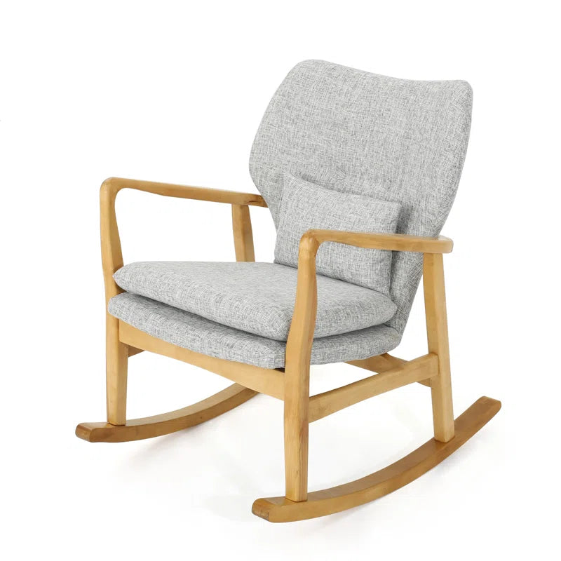 Alloper Wooden Rocking Chair in Cusion Seat - Wooden Bazar