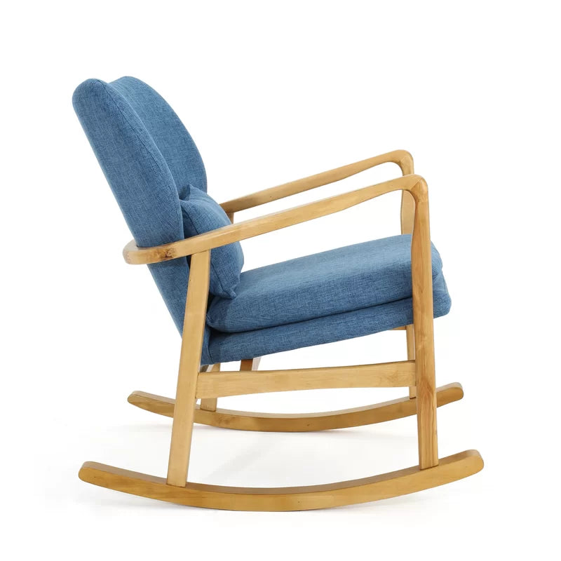 Alloper Wooden Rocking Chair in Cusion Seat - Wooden Bazar