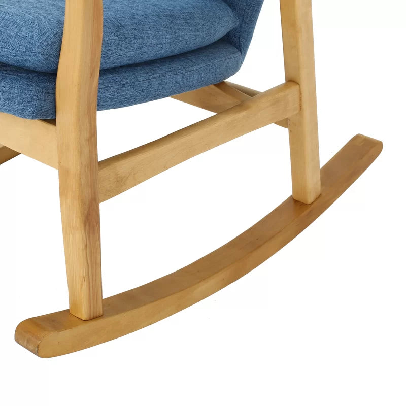 Alloper Wooden Rocking Chair in Cusion Seat - Wooden Bazar