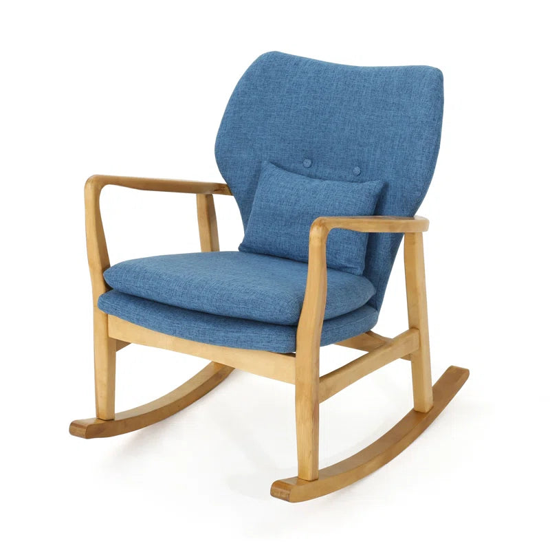 Alloper Wooden Rocking Chair in Cusion Seat - Wooden Bazar