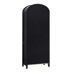 Tivoked Designs Arched Tall Bookcase with Glass Doors - Wooden bazar