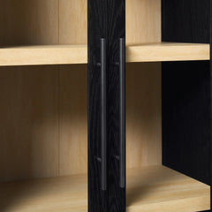 Tivoked Designs Arched Tall Bookcase with Glass Doors - Wooden bazar