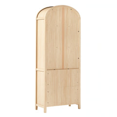 Tivoked Designs Arched Tall Bookcase with Glass Doors - Wooden bazar