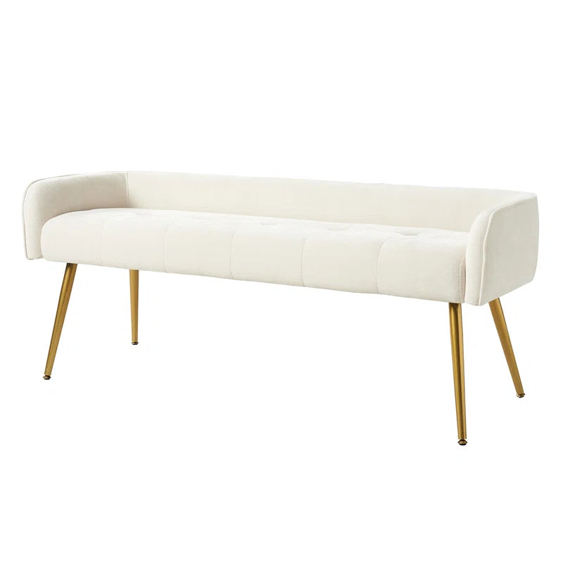 Shleshter Polyester Blend Upholstered Bench - Wooden Bazar