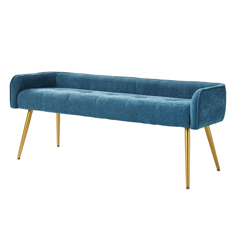 Shleshter Polyester Blend Upholstered Bench - Wooden Bazar