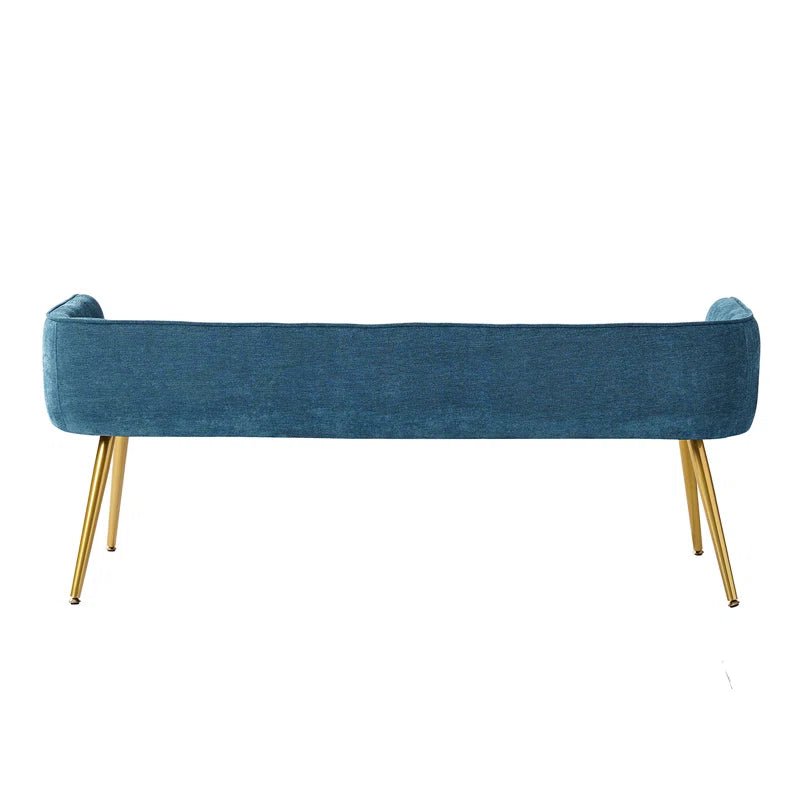 Shleshter Polyester Blend Upholstered Bench - Wooden Bazar