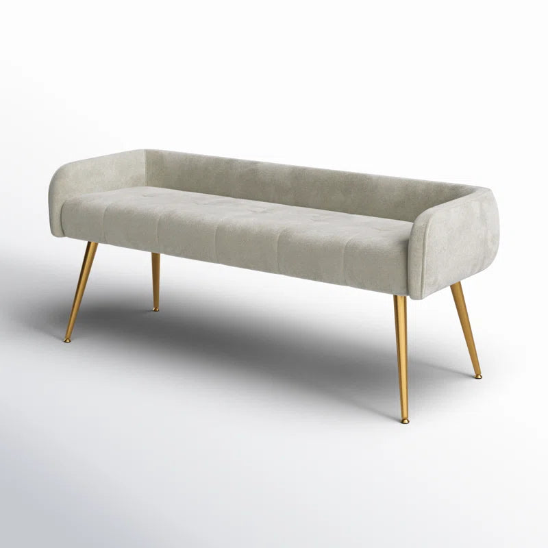 Shleshter Polyester Blend Upholstered Bench - Wooden Bazar