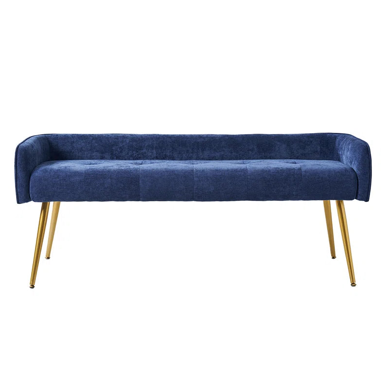 Shleshter Polyester Blend Upholstered Bench - Wooden Bazar