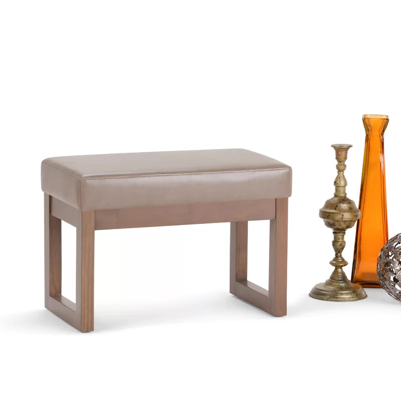 Antinomic Tweed Style Fabric Upholstered Bench