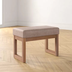 Antinomic Tweed Style Fabric Upholstered Bench