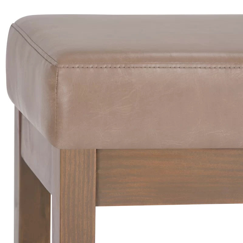 Antinomic Tweed Style Fabric Upholstered Bench