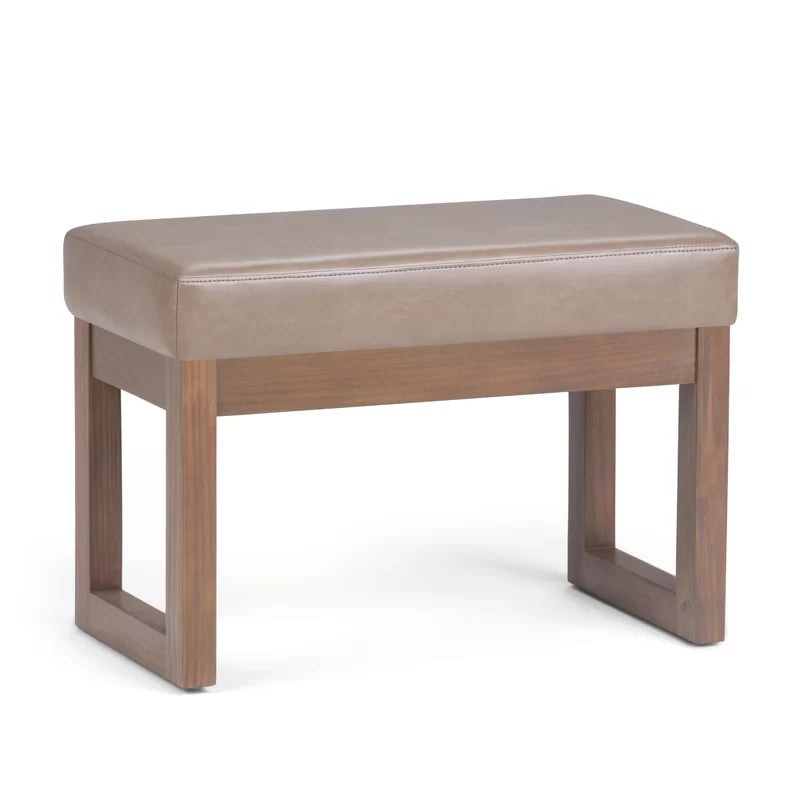 Antinomic Tweed Style Fabric Upholstered Bench