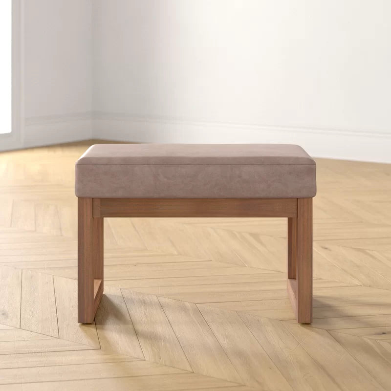 Antinomic Tweed Style Fabric Upholstered Bench