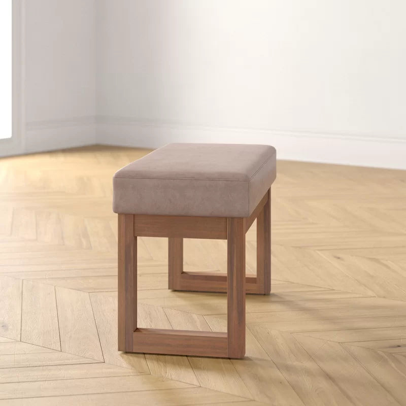 Antinomic Tweed Style Fabric Upholstered Bench