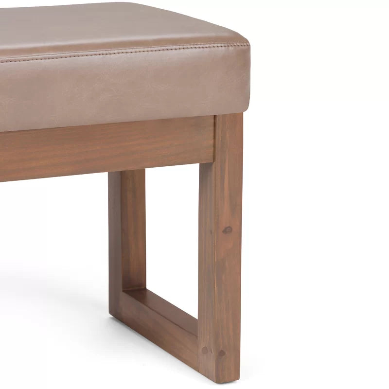 Antinomic Tweed Style Fabric Upholstered Bench