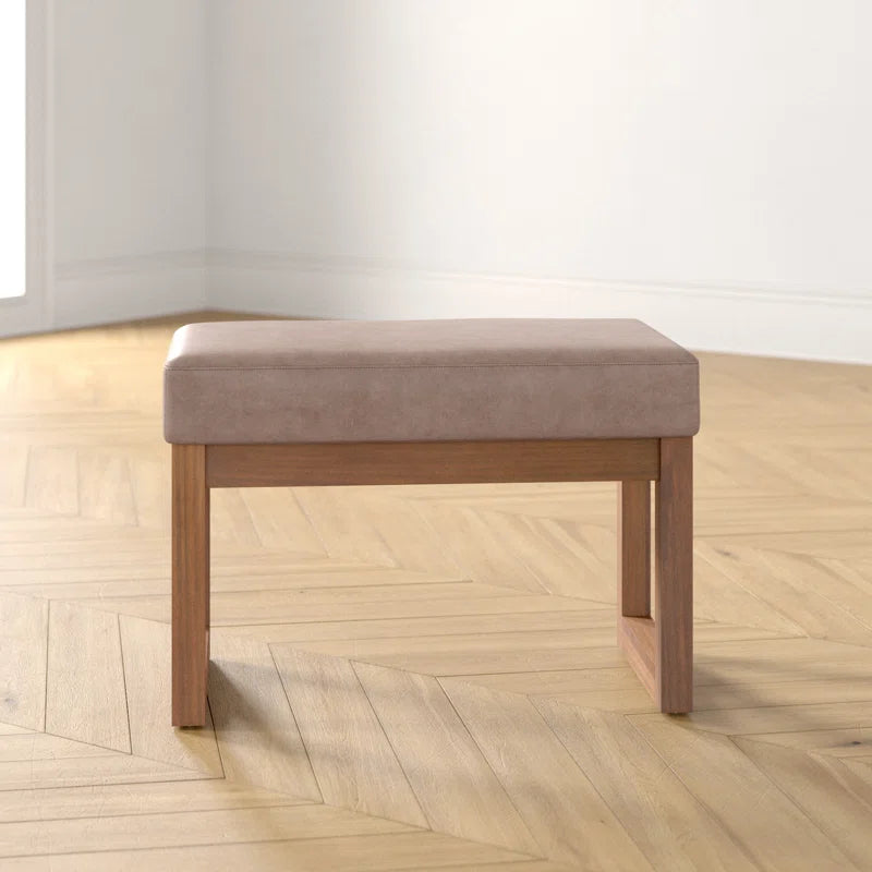 Antinomic Tweed Style Fabric Upholstered Bench