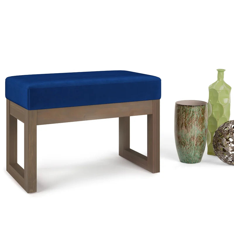 Antinomic Tweed Style Fabric Upholstered Bench
