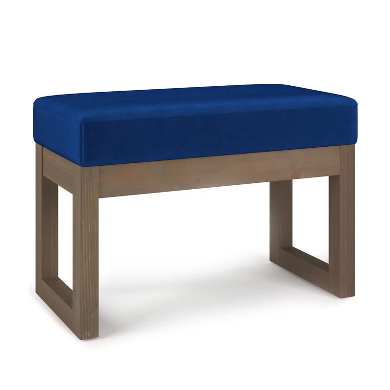 Antinomic Tweed Style Fabric Upholstered Bench