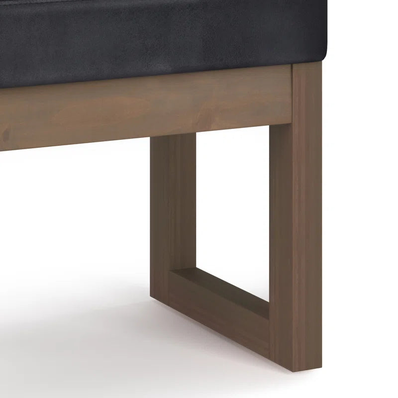 Antinomic Tweed Style Fabric Upholstered Bench