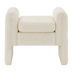 Jaxly Boucle Upholstered Bench - Wooden bazar