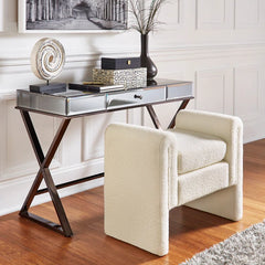 Jaxly Boucle Upholstered Bench - Wooden bazar