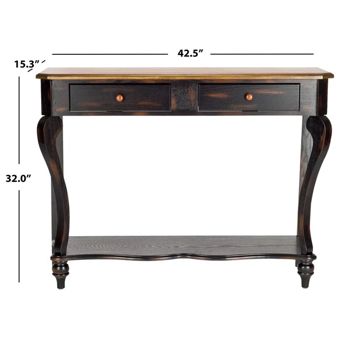 Mizel 43'' Solid Wood Console Table  - Wooden Bazar