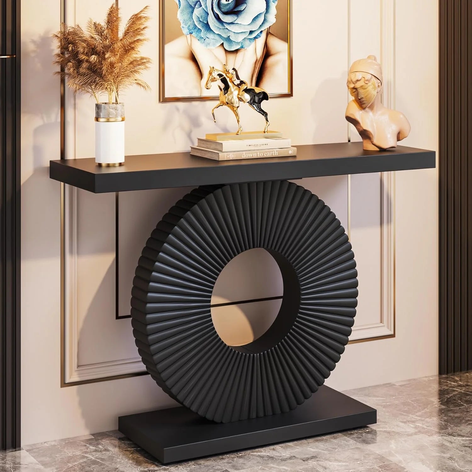 Kelis Modern Console Table Wood Entryway Table Sofa Table