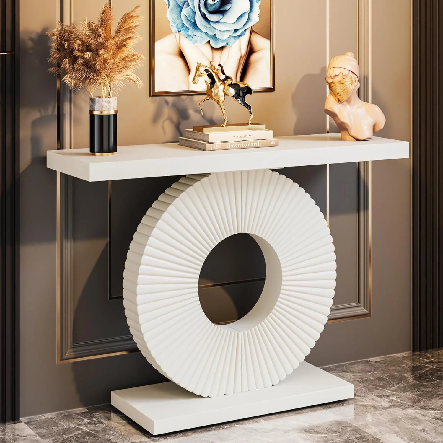 Kelis Modern Console Table Wood Entryway Table Sofa Table