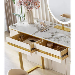Asker Modern Light Luxury Retractable Dresser Table - Wooden Bazar