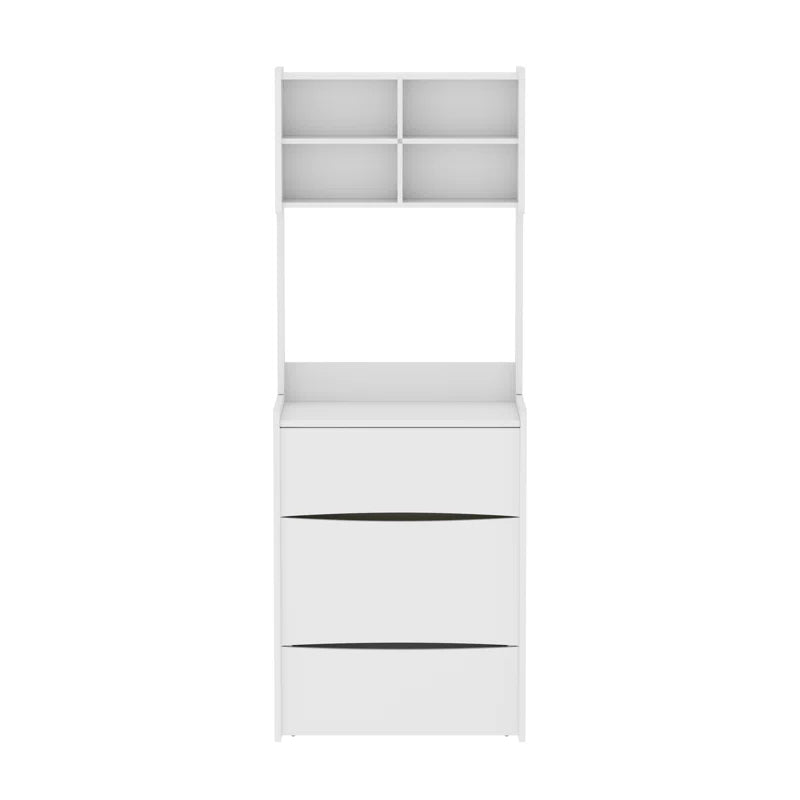 Kinared Modern Makeup Vanity Dressing Table With Flip Top LED Illuminated Mirror And Removable Upholstered Stool