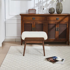 Saliper Upholstered Long Bench - Wooden Bazar