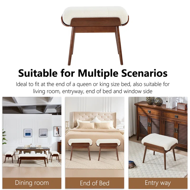 Saliper Upholstered Long Bench - Wooden Bazar